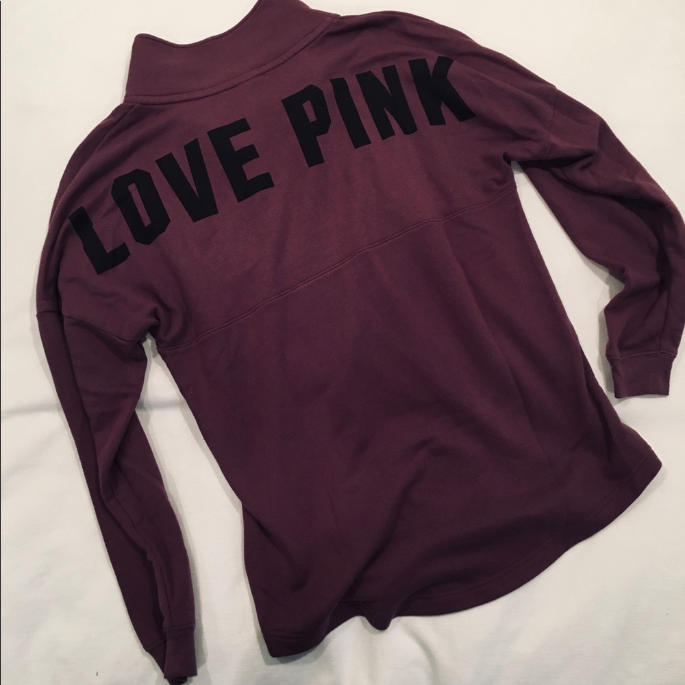 Pink Quarter-Button Sweatshirt - Picture 4 of 10